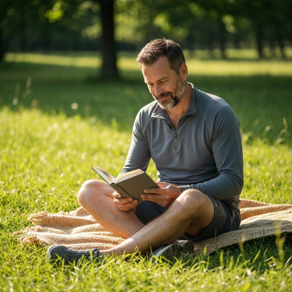 Pria menikmati gaya hidup sehat dan aktif di alam