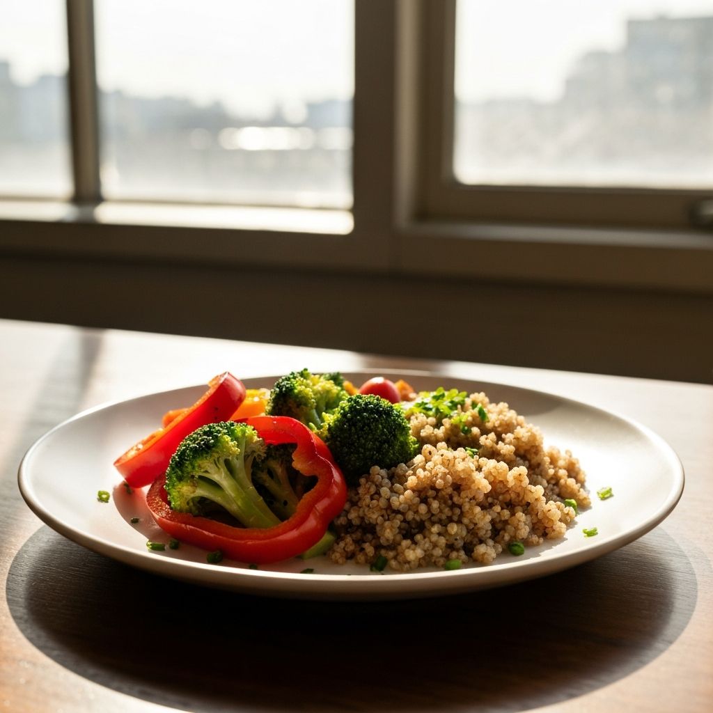 Makanan sehat dan bergizi di atas piring
